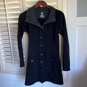 Kuhl Savina Alfpaca fleece button-down sweater, long-length cardigan size XS